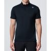 DESCENTE GOLF 男用半拉鍊 涼感抗UV遮熱 短袖POLO衫